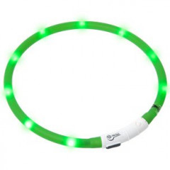 Karlie LED světelný obojek zelený obvod 20-75cm
