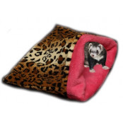 Marysa pelíšek 3v1 pro fretky - leopard/tmavě růžový