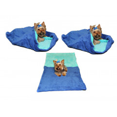 Marysa pelíšek 3v1 pro psy, modrý/tyrkysový, velikost XL