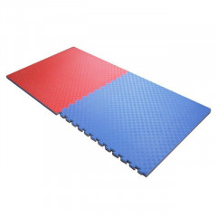 TATAMI - TAEKWONDO PUZZLE podložka oboustranná 100x100x3 cm - červená/modrá