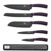 Sada nejpoužívanějších kuchyňských nožů z kolekce Purple Metallic v kombinaci černé a fialové barvy. Navíc s praktickým magnetickým držákem na stěnu či zeď, na kterém budou nože vždy přehledně uskladněny. Čepele jsou z nerezové oceli, ...