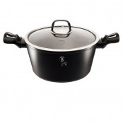 BERLINGERHAUS Kastrol s poklicí s mramorovým povrchem 24 cm Black Silver Collection BH-1852