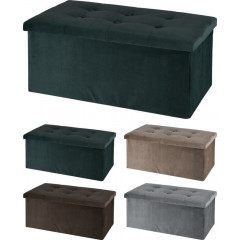 PROGARDEN Taburet s úložným prostorem 76 x 38 cm VELVET zelená KO-101000790zele