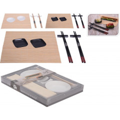 EXCELLENT Sushi set porcelán / bambus sada 7 ks bílá KO-278000190bila