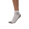 Ponožky ve zkrácené délce se zesíleným chodidlem pro maximální komfort během nošení. Složení: - 80% bavlna - 17% polyamid - 3% elastan