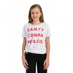 SAM 73 Dívčí triko s krátkým rukávem MELANIE Bílá