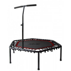 Trampolína SEDCO fitness s madlem HEXAGON 122 cm - černá
