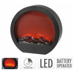 HOMESTYLING Elektrický krb s LED plameny 34 x 33 cm KO-ASX000520