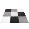 Pěnová puzzle podložka 60x60x1,2 cm sada 9ks SPRINGOS FM0026 šedo-černá