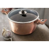 BERLINGERHAUS Kastrol s mramorovým povrchem a poklicí 28 cm Rosegold Metallic Line BH-1516