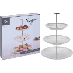 EXCELLENT HOUSEWARE Etažér třípatrový porcelánový KO-628900230
