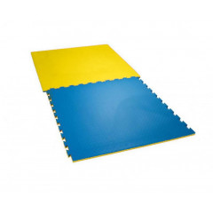 TATAMI-TAEKWONDO podložka oboustranná 100x100x2,5 cm - žlutá/modrá