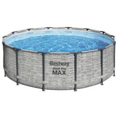Bazén BESTWAY STEEL PRO MAX 427 x 122 cm šedý