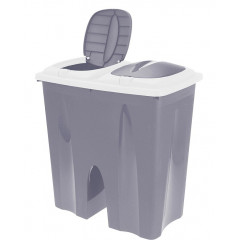 EXCELLENT HOUSEWARE Odpadkový koš na tříděný odpad 2 x 25 l šedá KO-Y54230710seda