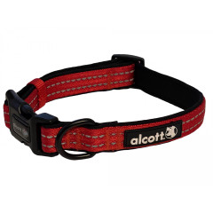 Alcott Reflexní obojek pro psy Adventure zářivě červený velikost S