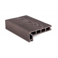 Terasové prkno G21 zakončovací, 2,5 x 14 x 400 cm, Dark Wood, WPC