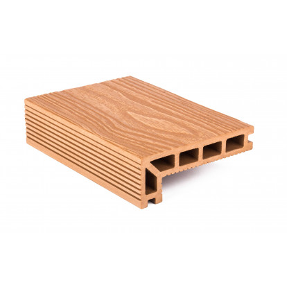 Terasové prkno G21 zakončovací, 2,5 x 14 x 400 cm, Light Wood, WPC