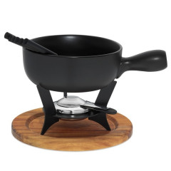 KELA Sýrové fondue COUNTRY nerez / keramika o22 cm KL-16640