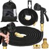 Zahradní hadice SPRINGOS MAGIC-HOSE 15 m, flexibilní, černá