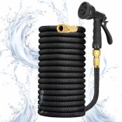 Zahradní hadice SPRINGOS MAGIC-HOSE 15 m, flexibilní, černá