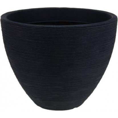 EXCELLENT HOUSEWARE Květináč žebrovaný 40 x 31 cm antracit KO-Y54191280