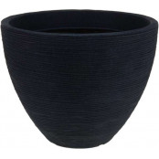 EXCELLENT HOUSEWARE Květináč žebrovaný 40 x 31 cm antracit KO-Y54191280