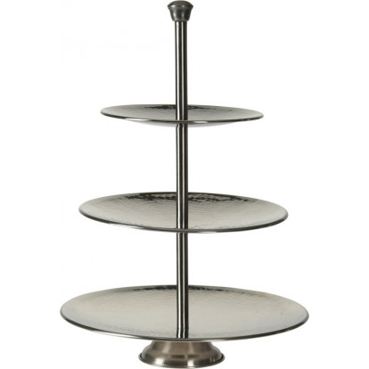 EXCELLENT HOUSEWARE Etažér třípatrový nerez tepaný KO-A12441130