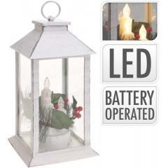 PROGARDEN Lucerna s LED žárovkou 29 cm bílá KO-ANX000070