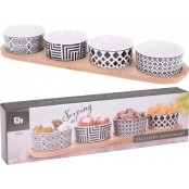 EXCELLENT HOUSEWARE Servírovací misky s podnosem sada 5 ks KO-278000220