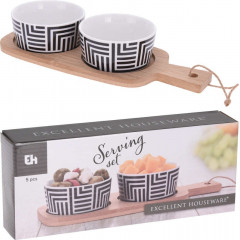 EXCELLENT HOUSEWARE Servírovací misky s podnosem sada 3 ks KO-278000230
