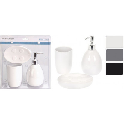 EXCELLENT HOUSEWARE Sada do koupelny DOLOMITE 3 ks šedá KO-795600090seda