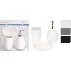 EXCELLENT HOUSEWARE Sada do koupelny DOLOMITE 3 ks šedá KO-795600090seda