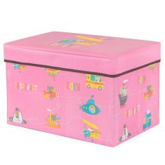 Krabice na hračky 48x19x30 cm, růžový motiv SPRINGOS HA3048