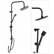 EXCELLENT HOUSEWARE Sprchový set bez baterie na stěnu DÉŠŤ matná černá KO-CF6000020