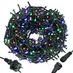 LED světelný řetěz - 31,5m, 500LED, IP44, multicolor