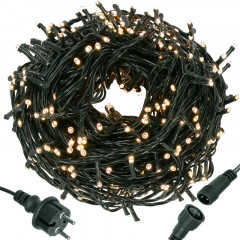 LED světelný řetěz - 31,5m, 500LED, IP44, teplá bílá