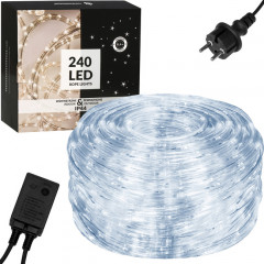 LED světelná hadice - 30m, 720LED, 8 funkcí, IP44, studená bílá