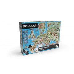 Puzzle Popular - Mapa Evropy, 160 ks - CZ