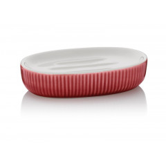 KELA Miska na mýdlo Ava keramika červená KL-24410
