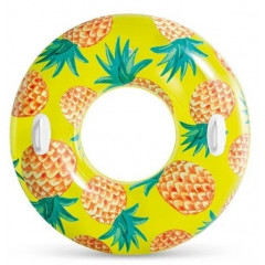 Nafukovací kruh INTEX 56261 TROPICAL FRUIT 107 cm - žlutá