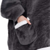 Mikinová deka Oversized tmavě šedá SPRINGOS
