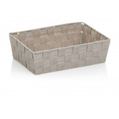 KELA Košík Alvaro 30x21 cmplast stříbrná šedá KL-24567