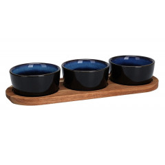 EXCELLENT HOUSEWARE Servírovací misky s podnosem sada 4 ks modrá KO-278000740modr