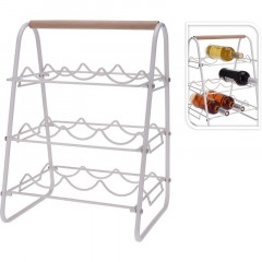 EXCELLENT HOUSEWARE Stojan na víno kovový 9 lahví KO-HZ1915470