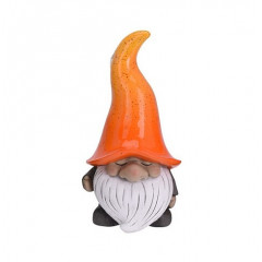 Zahradní trpaslík dekorace 32,5 cm oranžová