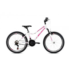 Horské jízdní kolo Capriolo DIAVOLO DX 400 FS 24"/18HT white-pink 13"