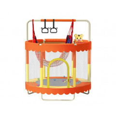 Dětská trampolína SEDCO 150 cm s ochrannou sítí a vybavením - oranžová