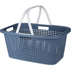 EXCELLENT HOUSEWARE Koš na prádlo s rukojeťmi 60 x 40 cm modrý KO-Y54231150modr