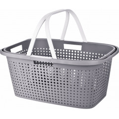EXCELLENT HOUSEWARE Koš na prádlo s rukojeťmi 60 x 40 cm šedý KO-Y54231150seda