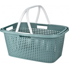 EXCELLENT HOUSEWARE Koš na prádlo s rukojeťmi 60 x 40 cm zelený KO-Y54231150zele